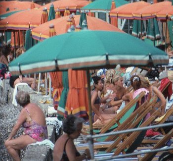 Italians on holiday, Porto Venere, Italy