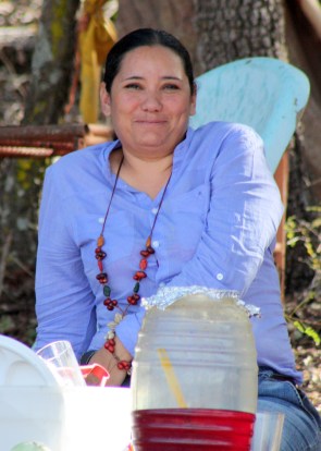 Sandra Luz enjoys the view behind me