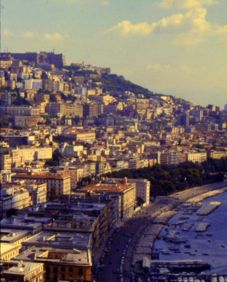 The city of Naples wraps around its namesake bay