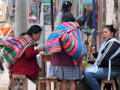 Breakfast is on and the neighborhood begins to stir. 