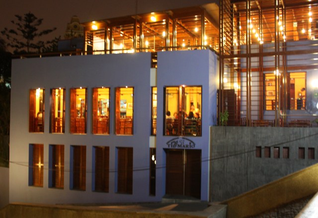 Restaurant at night, Barranco, Lima, Peru