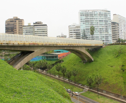 "Suicide Bridge" in Miraflores District, Lima