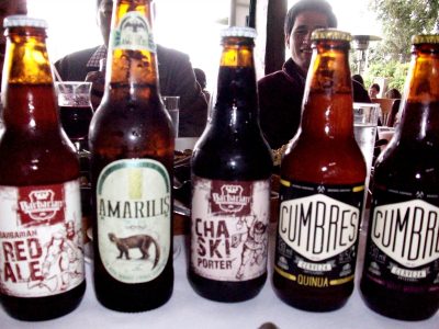 Selections from Peru's Cumbres microbrewery.