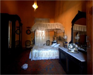 Bedroom, main house, Museo Ex-Hacienda San Gabriel Barrera, Guanajuato, Mexico
