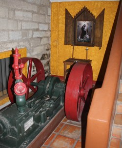 Antique engine on display