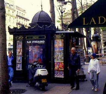 Kiosk newsstand, Paris