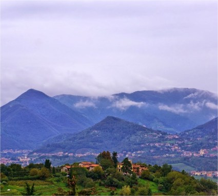 Alps seen from near Bergamo, Italy