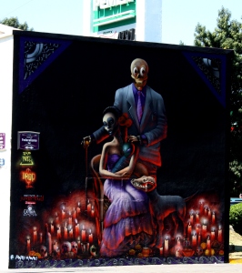 Mural on a Pemex station wall, adjacent to Guadalajara's Parque Revolución