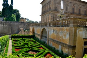 Pitt Palace with formal garden, Florence, Italy.