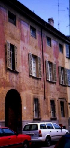 Residential street, old city, Milano, Italy.