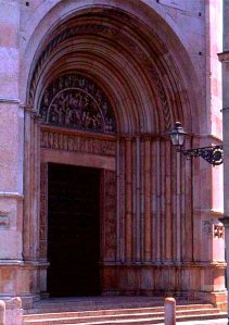Baptistry entrance, Milano. Italy.