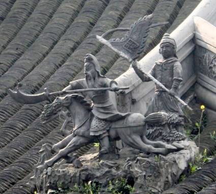 Detail from cottage rooftop, Yu Garden, Shanghai.